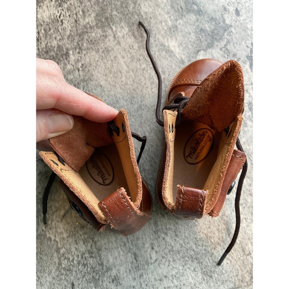 Mikoleon Classic Heirloom Kids Toddler Sz 20 (5US) Brown Leather Lace Up Boots - Picture 4 of 11